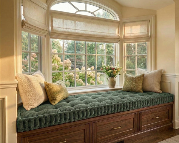Corduroy Tufted Bench 13