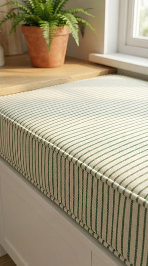 Custom Linen Bench Cushion 15