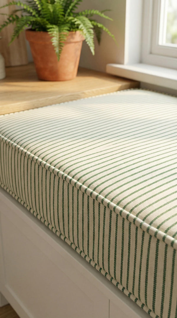 Custom Linen Bench Cushion 15