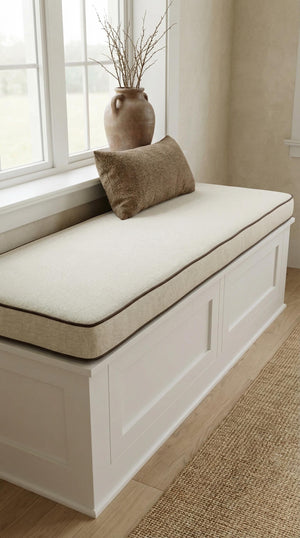 Custom Linen Bench Cushion 10