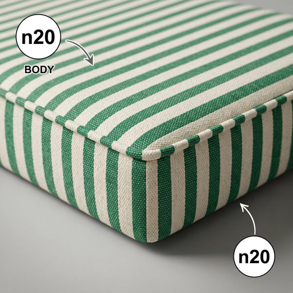 Custom Linen Bench Cushion – 4" Foam, Slipcover Series
