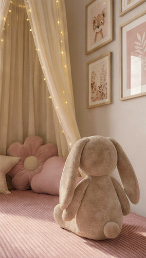 Custom Corner Floor Cushion, Made-to-Measure Corduroy Reading Nook Mat, Quarter Round Kids Play Cushion, Canopy Corner D