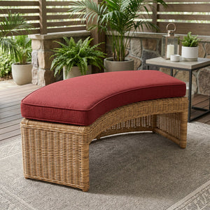 Custom Outdoor Seat Cushion, Made-to-Measure Patio Bench Cushion, Waterproof Dining Chair Pad, Sunbrella-Style Stripe Se