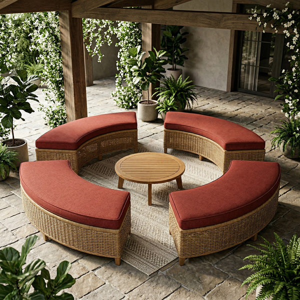 Custom Outdoor Seat Cushion, Made-to-Measure Patio Bench Cushion, Waterproof Dining Chair Pad, Sunbrella-Style Stripe Se
