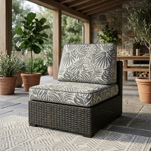 Custom Outdoor Seat Cushion, Made-to-Measure Patio Bench Cushion, Waterproof Dining Chair Pad, Sunbrella-Style Stripe Se