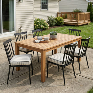 Custom Outdoor Seat Cushion, Made-to-Measure Patio Bench Cushion, Waterproof Dining Chair Pad, Sunbrella-Style Stripe Se