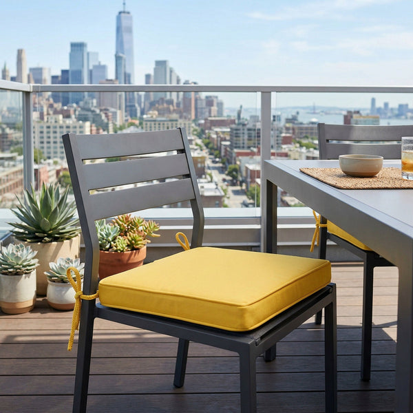 Custom Outdoor Seat Cushion, Made-to-Measure Patio Bench Cushion, Waterproof Dining Chair Pad, Sunbrella-Style Stripe Se