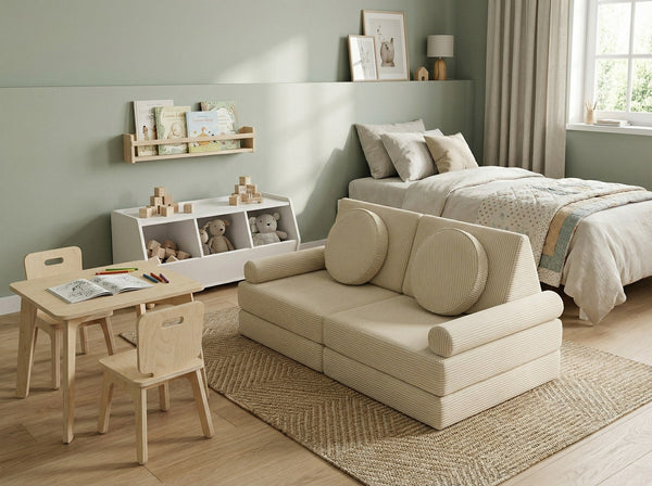 Custom Corduroy Modular Kids Play Sofa – Montessori