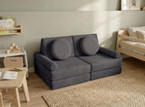 Custom Modular Kids Play Sofa, Corduroy Toddler Play Couch, Convertible Foam Floor Sofa for Playroom, Montessori Nursery