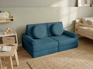 Custom Modular Kids Play Sofa, Corduroy Toddler Play Couch, Convertible Foam Floor Sofa for Playroom, Montessori Nursery