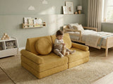 Custom Modular Kids Play Sofa, Corduroy Toddler Play Couch, Convertible Foam Floor Sofa for Playroom, Montessori Nursery