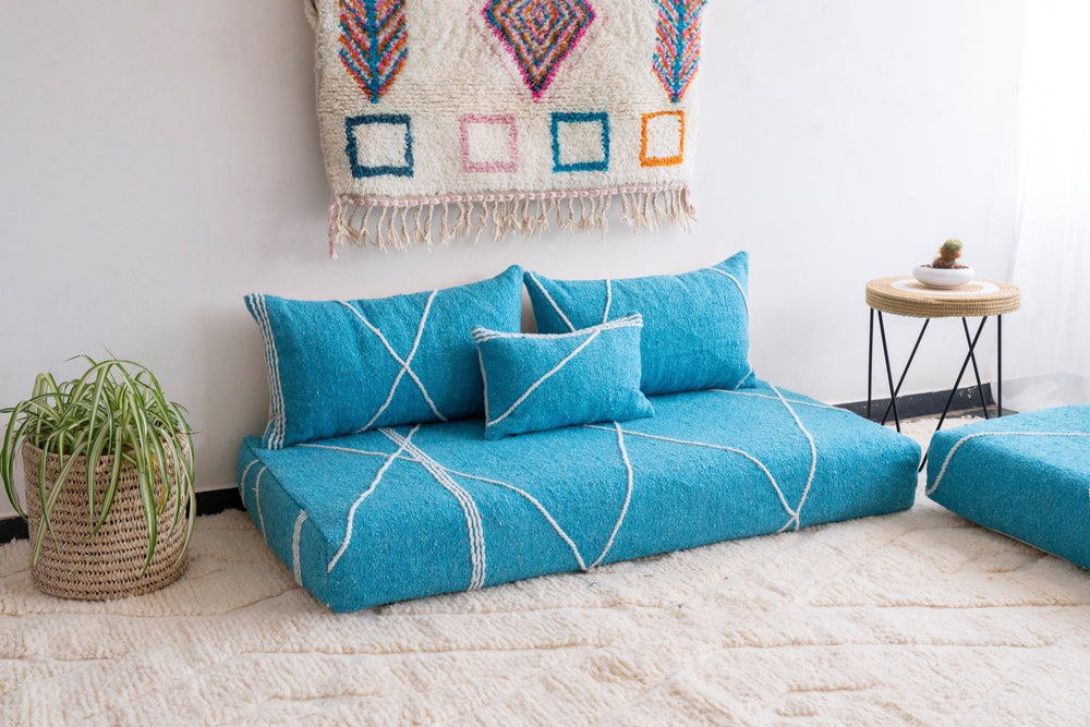 Moroccan floor sofa — handmade Beni Ourain style modular seating