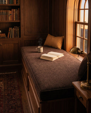 Custom Window Seat Cushion with Foam, Made-to-Measure Bench Seat Pad, Banquette Booth Cushion, Reading Nook Window Seat,