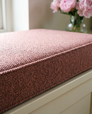 Custom Window Seat Cushion with Foam, Made-to-Measure Bench Seat Pad, Banquette Booth Cushion, Reading Nook Window Seat,