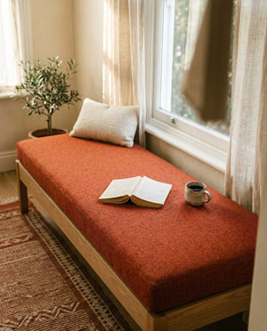 Custom Window Seat Cushion with Foam, Made-to-Measure Bench Seat Pad, Banquette Booth Cushion, Reading Nook Window Seat,