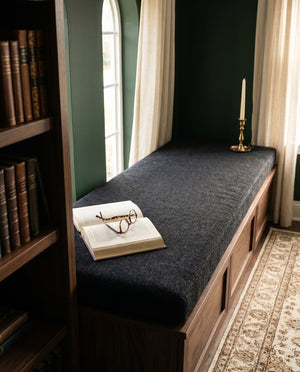 Custom Window Seat Cushion with Foam, Made-to-Measure Bench Seat Pad, Banquette Booth Cushion, Reading Nook Window Seat,