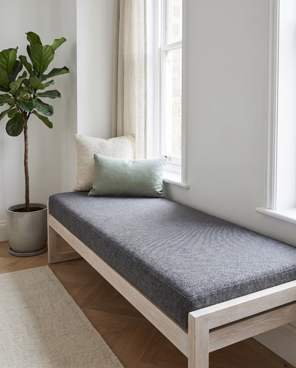 Custom Window Seat Cushion with Foam, Made-to-Measure Bench Seat Pad, Banquette Booth Cushion, Reading Nook Window Seat,
