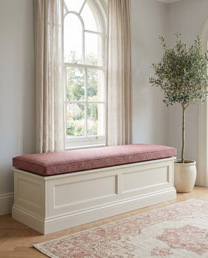 Custom Window Seat Cushion with Foam, Made-to-Measure Bench Seat Pad, Banquette Booth Cushion, Reading Nook Window Seat,