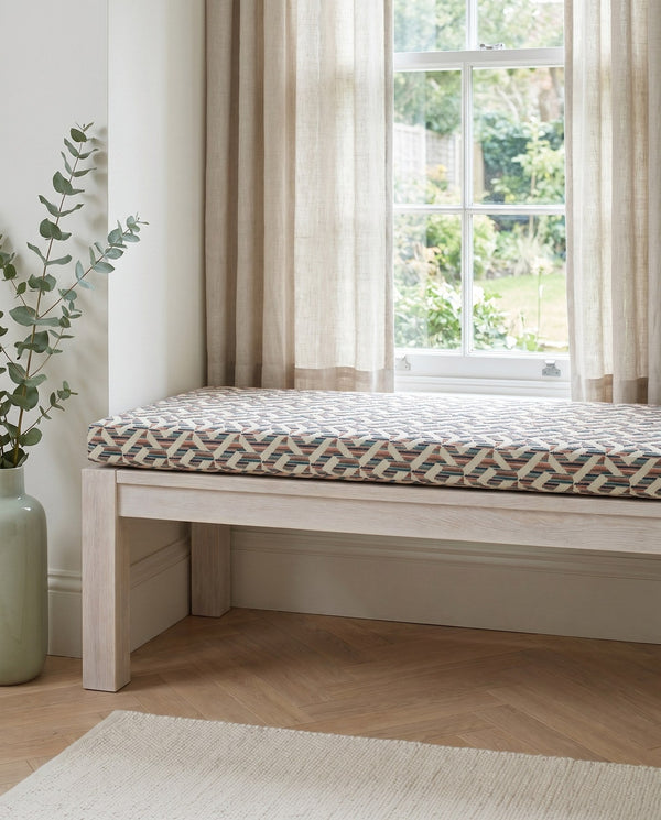 Custom Window Seat Cushion with Foam, Made-to-Measure Bench Seat Pad, Banquette Booth Cushion, Reading Nook Window Seat,