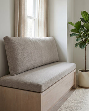 Custom Window Seat Cushion with Foam, Made-to-Measure Bench Seat Pad, Banquette Booth Cushion, Reading Nook Window Seat,