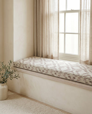 Custom Window Seat Cushion with Foam, Made-to-Measure Bench Seat Pad, Banquette Booth Cushion, Reading Nook Window Seat,