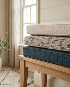 Custom Window Seat Cushion with Foam, Made-to-Measure Bench Seat Pad, Banquette Booth Cushion, Reading Nook Window Seat,