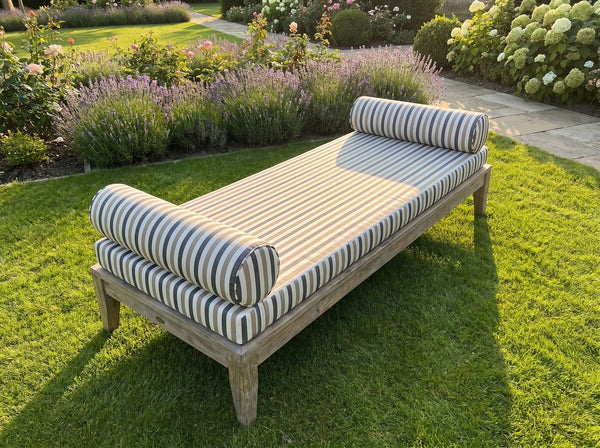Custom Outdoor Seat Cushion with Ties, Made-to-Measure Garden Bench Pad, Patio Chair Cushion, Weatherproof Bistro Seat P