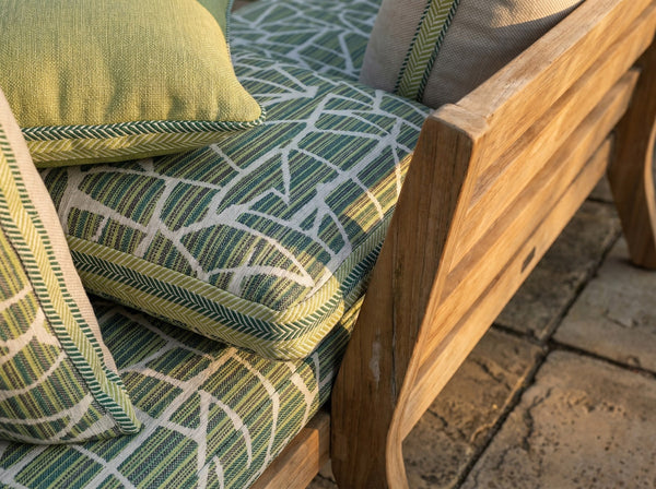 Custom Outdoor Seat Cushion with Ties, Made-to-Measure Garden Bench Pad, Patio Chair Cushion, Weatherproof Bistro Seat P