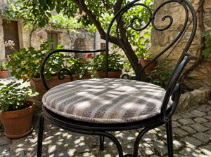 Custom Outdoor Seat Cushion with Ties, Made-to-Measure Garden Bench Pad, Patio Chair Cushion, Weatherproof Bistro Seat P