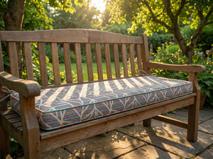 Custom Outdoor Seat Cushion with Ties, Made-to-Measure Garden Bench Pad, Patio Chair Cushion, Weatherproof Bistro Seat P