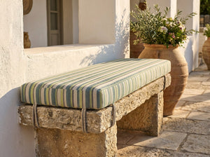 Custom Outdoor Seat Cushion with Ties, Made-to-Measure Garden Bench Pad, Patio Chair Cushion, Weatherproof Bistro Seat P