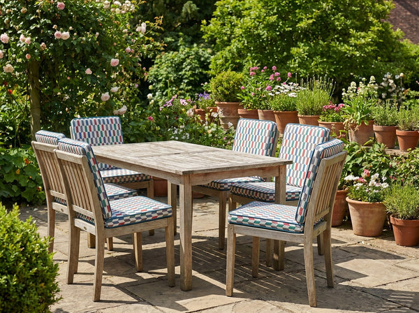 Custom Outdoor Seat Cushion with Ties, Made-to-Measure Garden Bench Pad, Patio Chair Cushion, Weatherproof Bistro Seat P