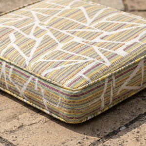 Custom Outdoor Seat Cushion with Ties, Made-to-Measure Garden Bench Pad, Patio Chair Cushion, Weatherproof Bistro Seat P