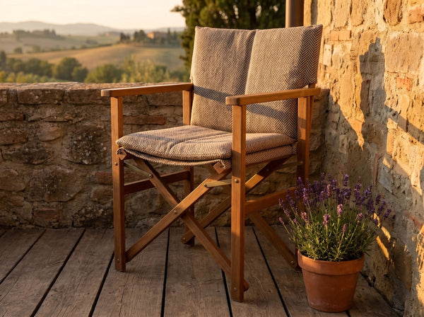 Custom Outdoor Seat Cushion with Ties, Made-to-Measure Garden Bench Pad, Patio Chair Cushion, Weatherproof Bistro Seat P