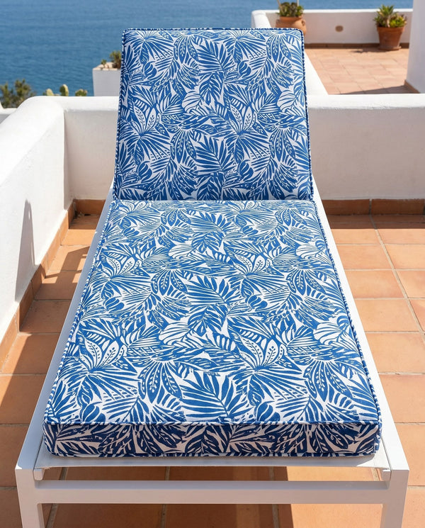 Custom Outdoor Seat Cushion with Ties, Made-to-Measure Garden Bench Pad, Patio Chair Cushion, Weatherproof Bistro Seat P