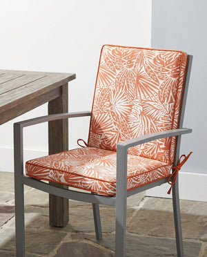 Custom Outdoor Seat Cushion with Ties, Made-to-Measure Garden Bench Pad, Patio Chair Cushion, Weatherproof Bistro Seat P