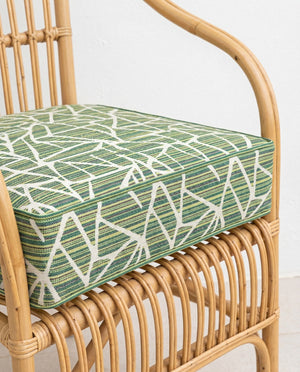 Custom Outdoor Seat Cushion with Ties, Made-to-Measure Garden Bench Pad, Patio Chair Cushion, Weatherproof Bistro Seat P