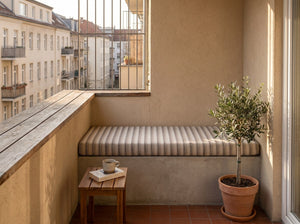 Custom Outdoor Seat Cushion with Ties, Made-to-Measure Garden Bench Pad, Patio Chair Cushion, Weatherproof Bistro Seat P