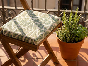Custom Outdoor Seat Cushion with Ties, Made-to-Measure Garden Bench Pad, Patio Chair Cushion, Weatherproof Bistro Seat P