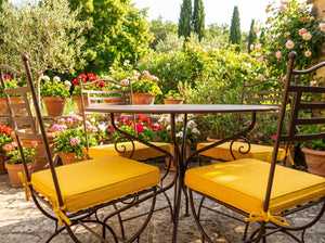 Custom Outdoor Seat Cushion with Ties, Made-to-Measure Garden Bench Pad, Patio Chair Cushion, Weatherproof Bistro Seat P