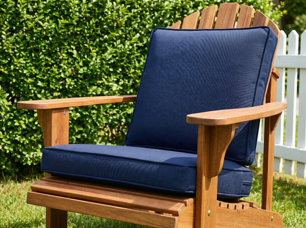 Custom Outdoor Seat Cushion with Ties, Made-to-Measure Garden Bench Pad, Patio Chair Cushion, Weatherproof Bistro Seat P