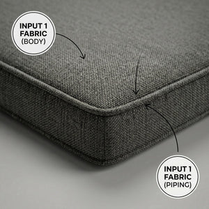 Custom Outdoor Seat Cushion with Piping, Made-to-Measure Box Edge Patio Bench Cushion, Waterproof Chair Seat Pad, Window