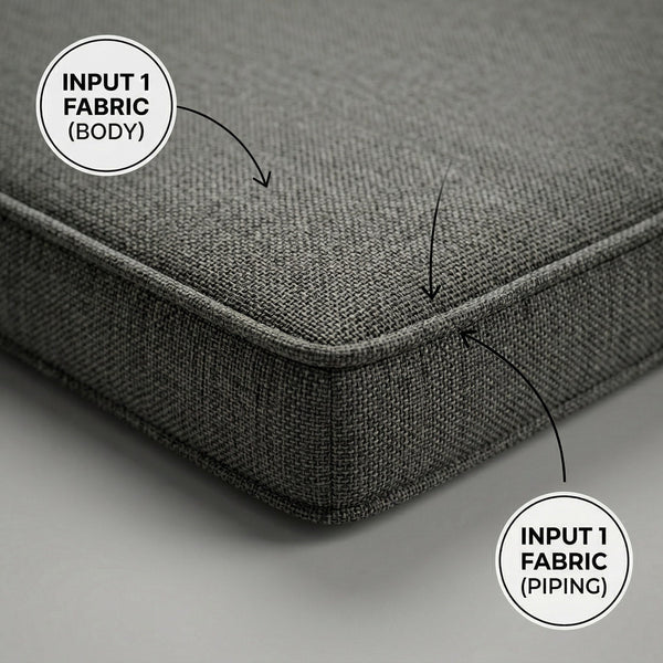 Custom Outdoor Bench Cushion with Piping – Performance