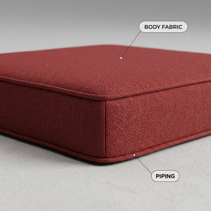 Custom Outdoor Seat Cushion with Piping, Made-to-Measure Box Edge Patio Bench Cushion, Waterproof Chair Seat Pad, Window