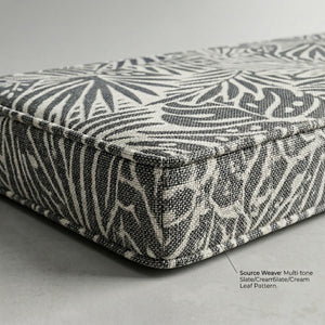 Custom Outdoor Seat Cushion with Piping, Made-to-Measure Box Edge Patio Bench Cushion, Waterproof Chair Seat Pad, Window
