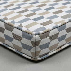 Custom Outdoor Seat Cushion with Piping, Made-to-Measure Box Edge Patio Bench Cushion, Waterproof Chair Seat Pad, Window