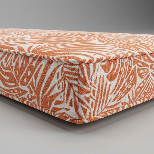 Custom Outdoor Seat Cushion with Piping, Made-to-Measure Box Edge Patio Bench Cushion, Waterproof Chair Seat Pad, Window