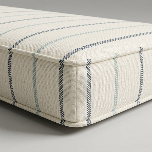 Custom Outdoor Seat Cushion with Piping, Made-to-Measure Box Edge Patio Bench Cushion, Waterproof Chair Seat Pad, Window