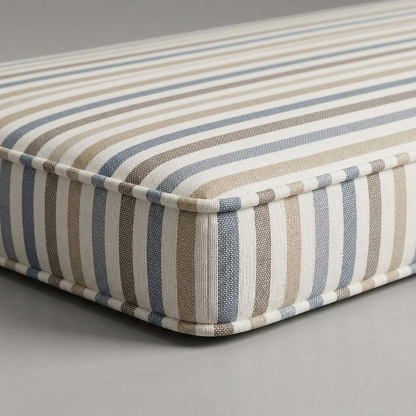 Custom Outdoor Seat Cushion with Piping, Made-to-Measure Box Edge Patio Bench Cushion, Waterproof Chair Seat Pad, Window