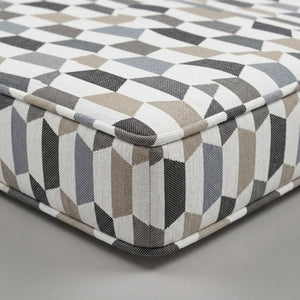 Custom Outdoor Seat Cushion with Piping, Made-to-Measure Box Edge Patio Bench Cushion, Waterproof Chair Seat Pad, Window